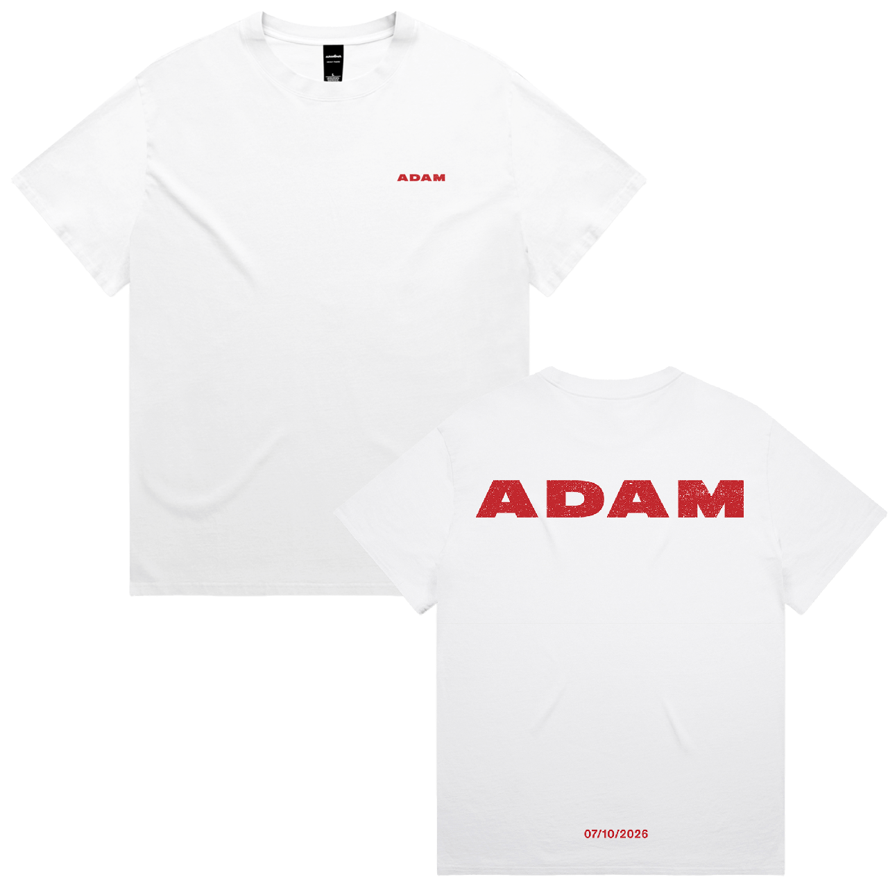 ADAM Logo T-Shirt (Faded White) – Adam Lambert US