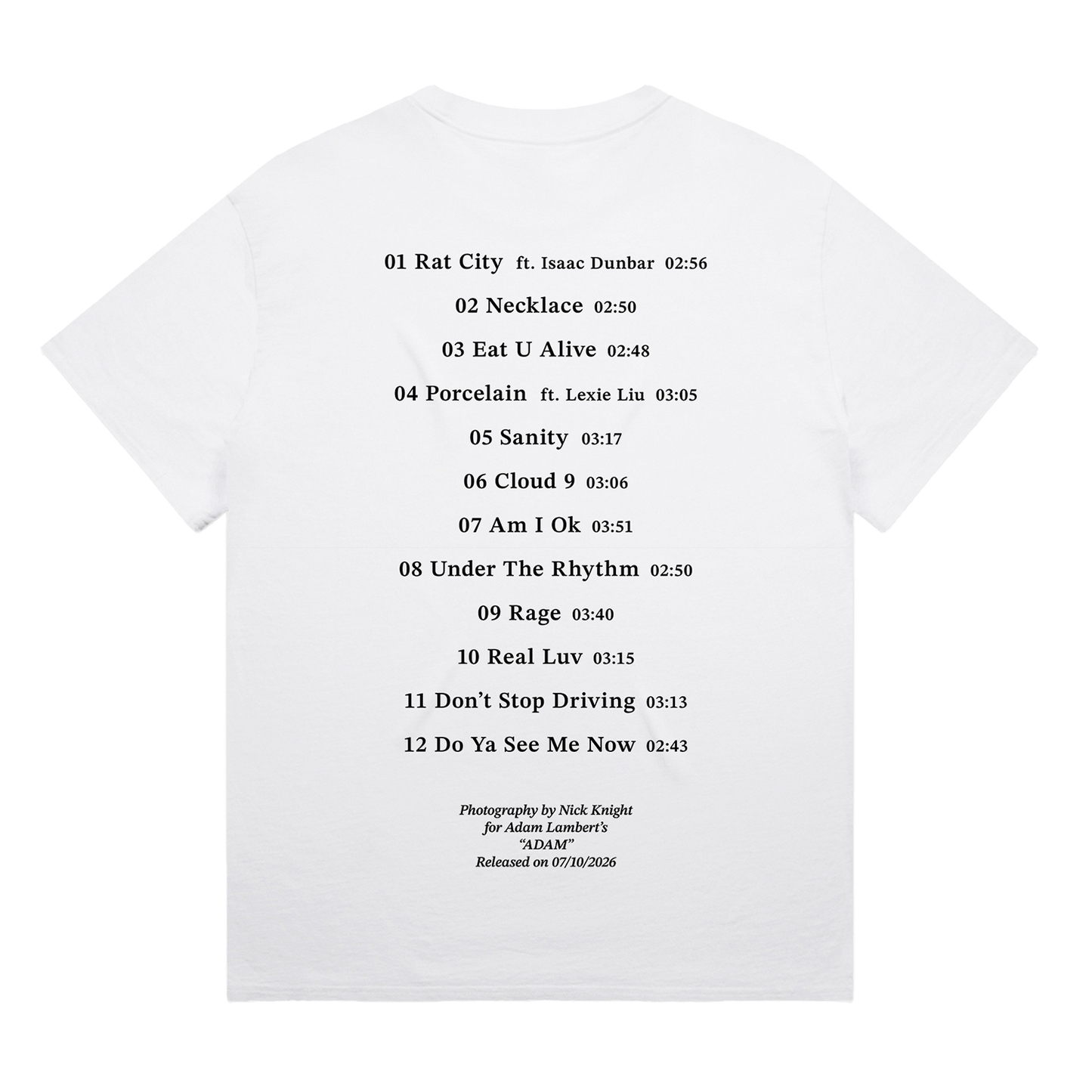 Adam Statue Photo T-Shirt (Faded White)