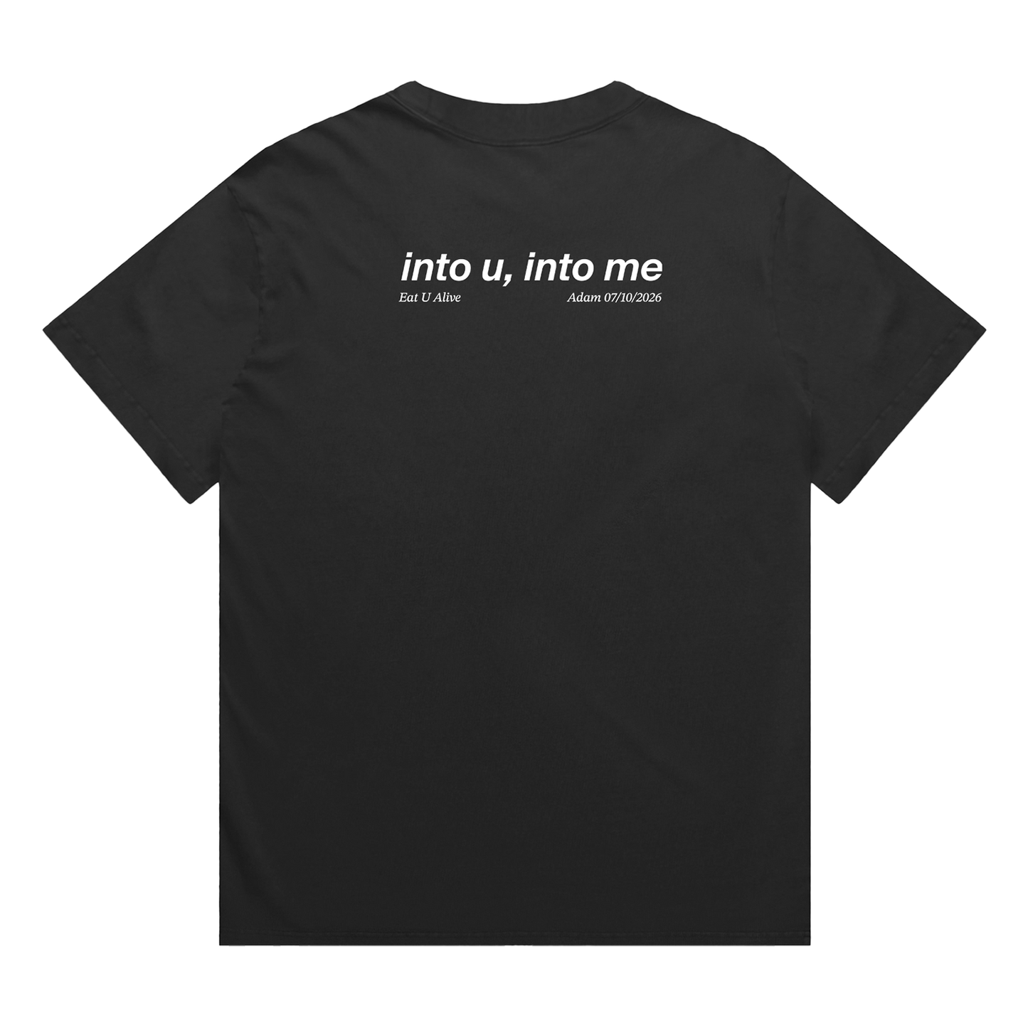 Into U, Into Me Portrait T-Shirt (Faded Black)