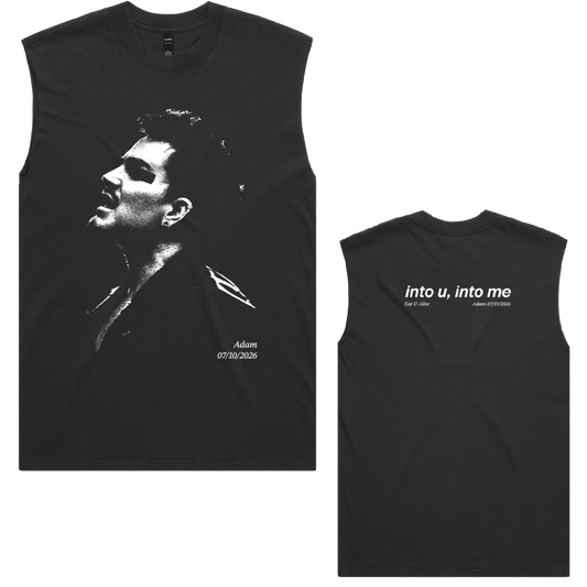 Into U, Into Me Portrait Sleeveless Shirt (Black)