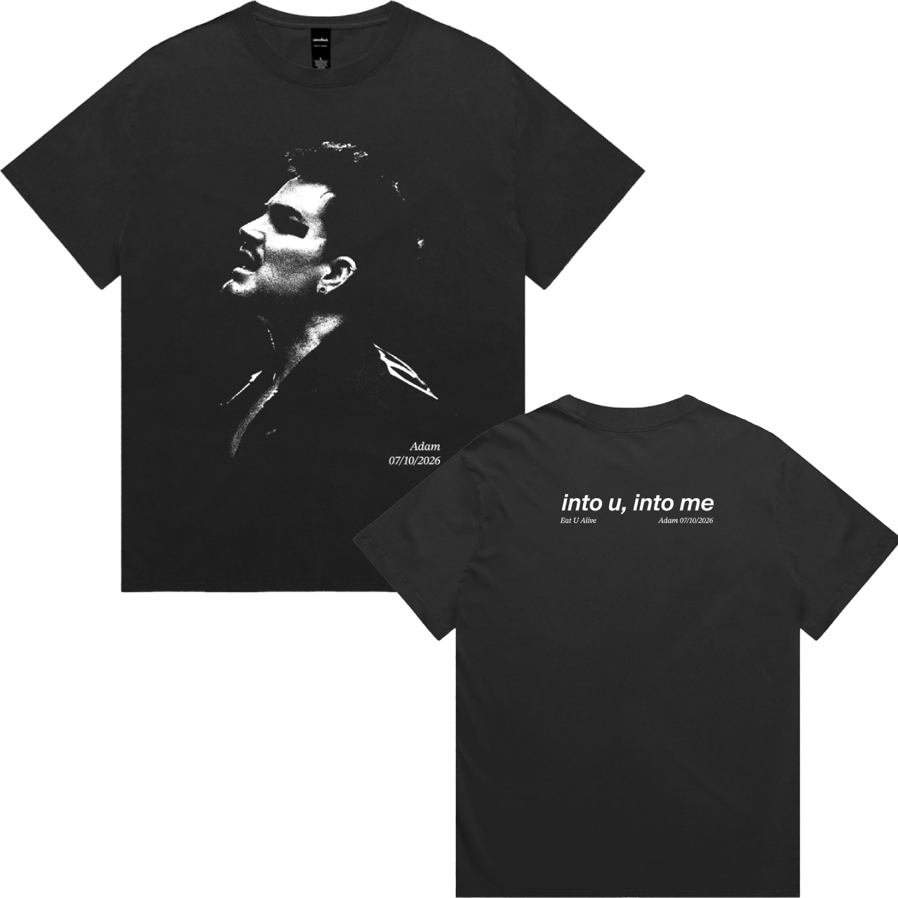 Into U, Into Me Portrait T-Shirt (Faded Black)