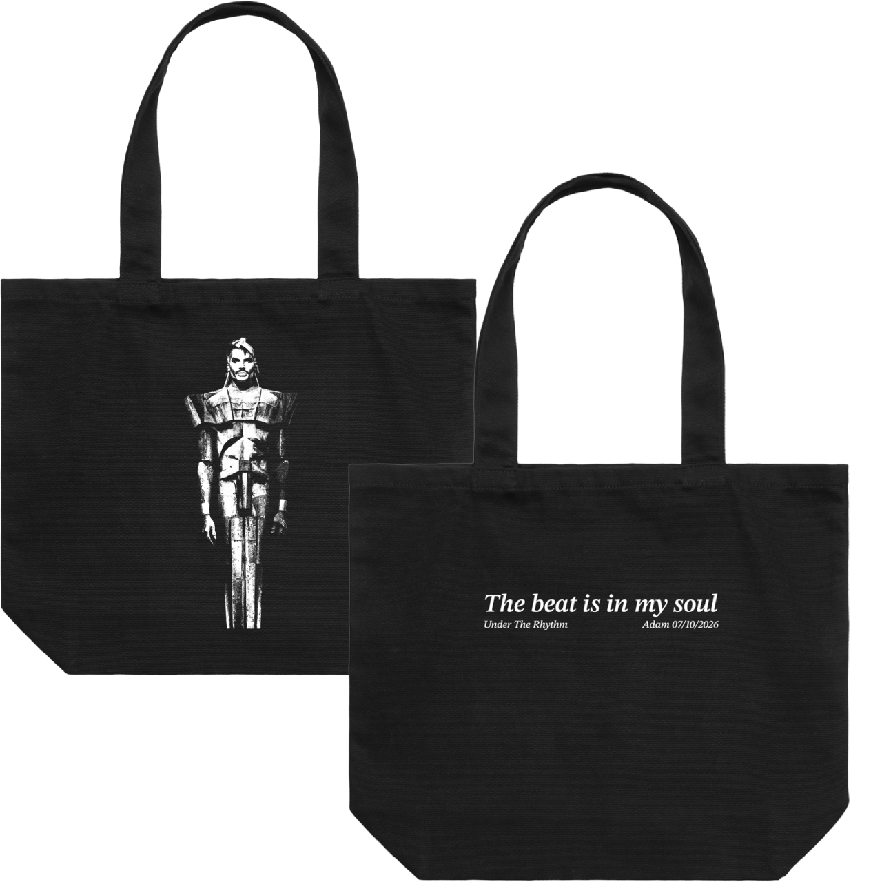 Under The Rhythm Tote Bag (Black)