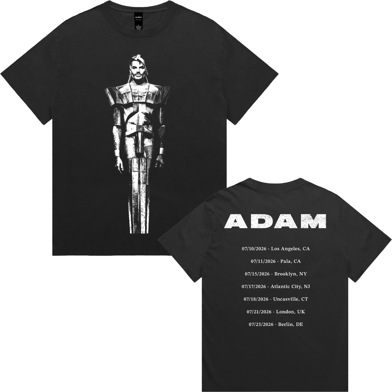 ADAM Album Release Tour T-Shirt (Faded Black)