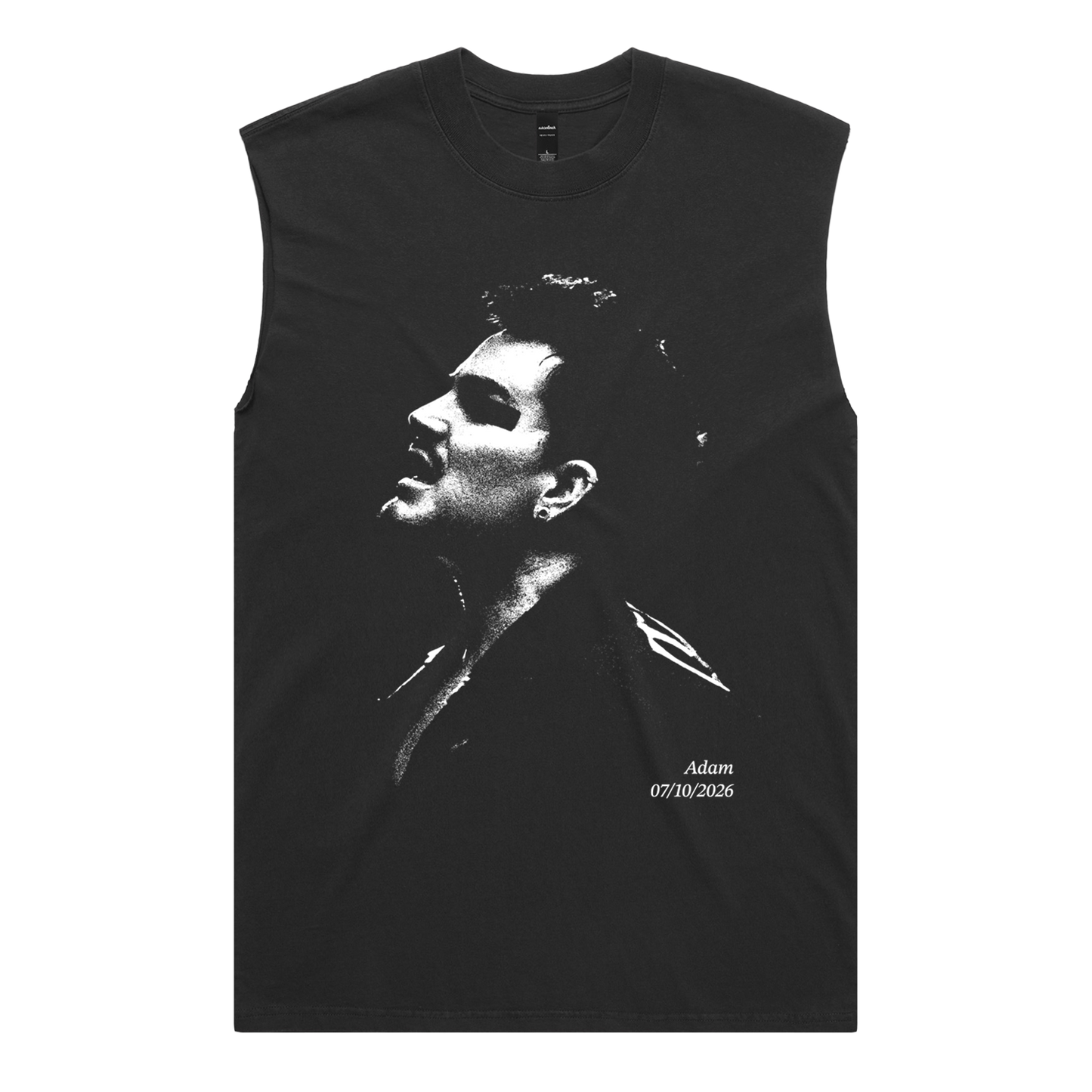 Into U, Into Me Portrait Sleeveless Shirt (Black)