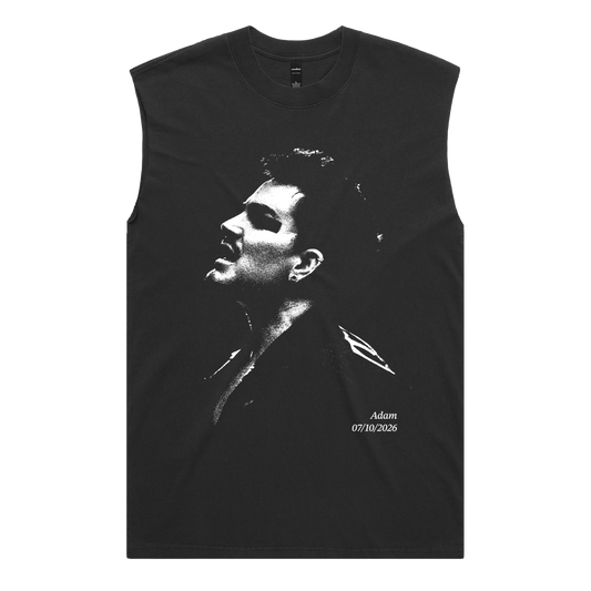 Into U, Into Me Portrait Sleeveless Shirt (Black)