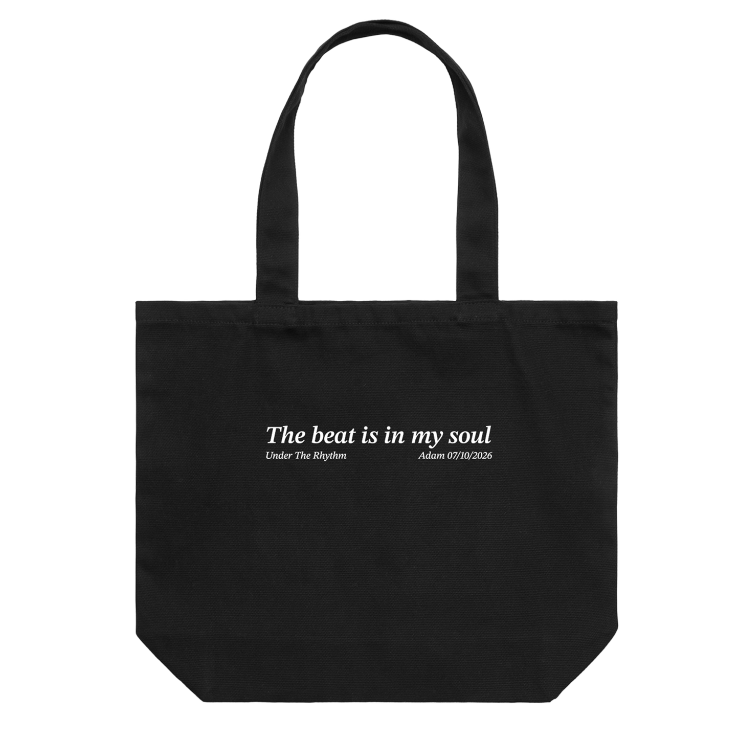 Under The Rhythm Tote Bag (Black)